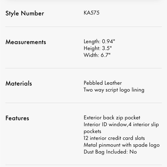 Kate Spade Black Pebbled Leather Wallet - Picture 8 of 10